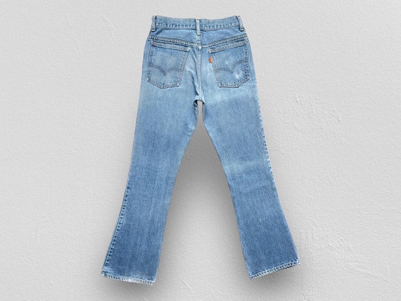 VINTAGE 70s Levis 646 Orange Tab Denim Jeans Talon 42 Made in USA 