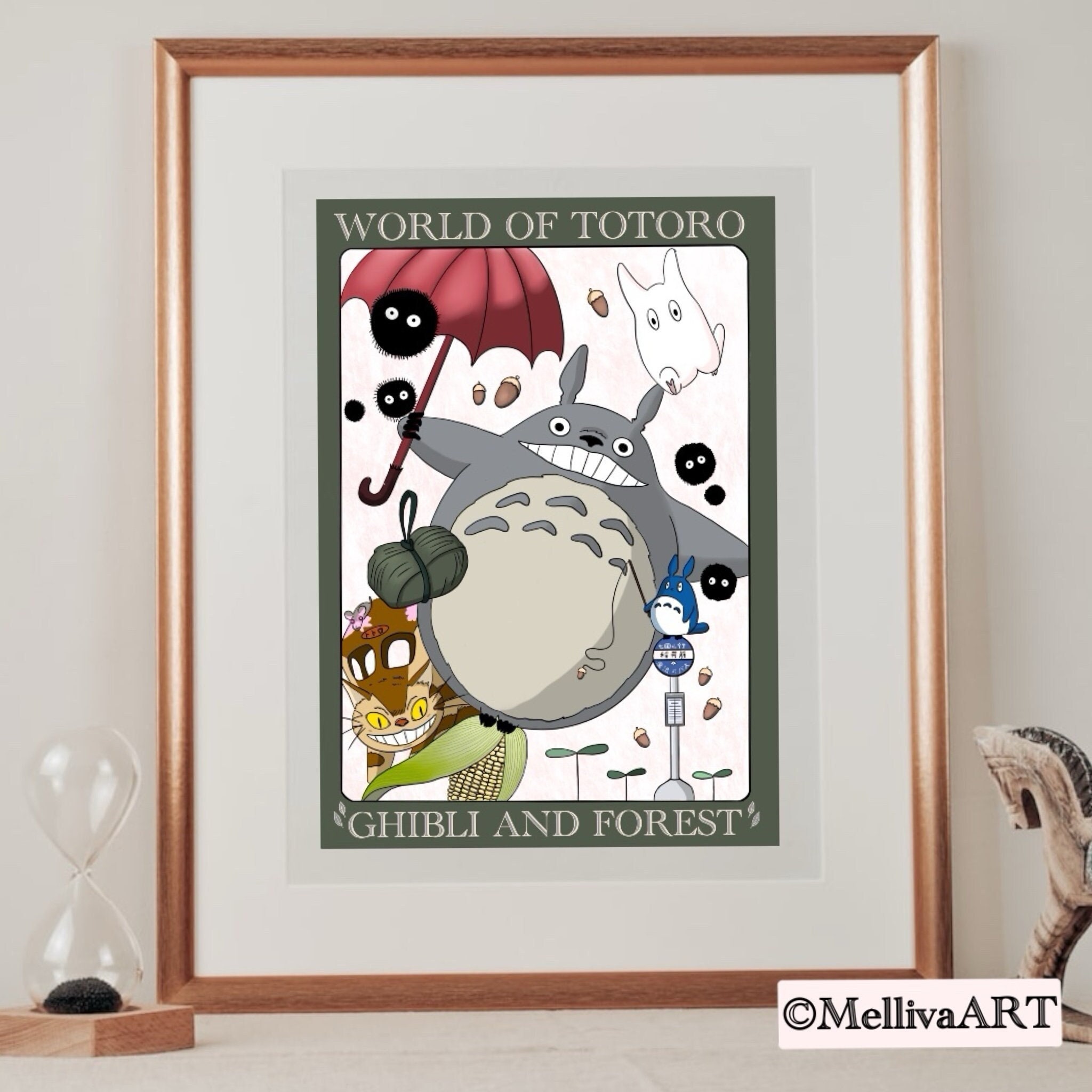 10€ sur Poster lot of 5 Les films du Studio Ghibli Mon voisin Totoro Le  Voyage de Chihiro Princesse Mononoké Le Château dans le ciel Kiki la petite  sorcière 51 x 35,5