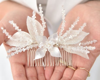 L E A F  C O M B , Bride Hair Accessories, Handmade Luxury Accessories,Bridal Hair