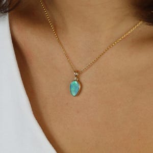 Opal and Diamond Pendant