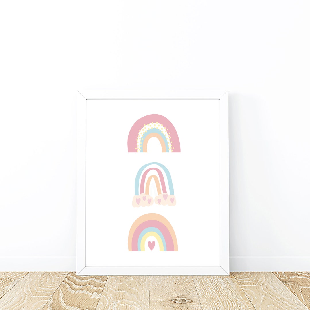 Rainbow Art Prints Printable Wall Art Rainbow Wall Art Rainbow Nursery ...