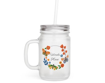 Personalized Butterfly Mason Jar