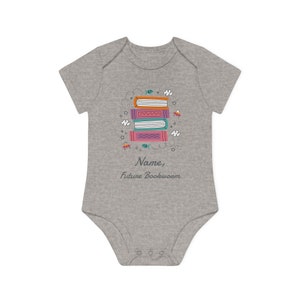 Personalized Bookworm Baby Organic Short Sleeve Bodysuit