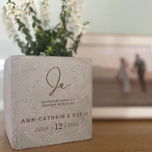 Vaso de flores personalizado para casamentos - presente de casamento com nomes e data - presente para noivos/aniversário/bodas de casamento - gravado