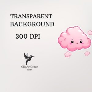 Clipart de elefante rosa: Gráficos PNG de baby shower (uso comercial) imagen 4