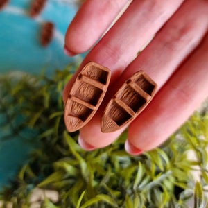 3D-miniatuur voor kunsthars/kunst. Handgemaakte 3D-boot