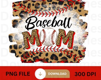 Leopard Baseball Mom Png Sublimationsdesign Download Sport Mom Png Baseball Mama Leopard Png Baseball Clipart Wanddekor Baseball Saison