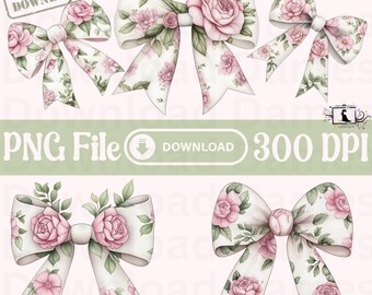 Lazo de coqueta floral rosa Diseño chinoiserie Archivo PNG Primavera Pascua Día de la Madre Día de San Valentín Descarga digital Diseño toile de jouy clipart