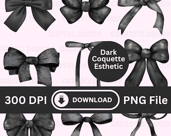 Black Bows PNG, Coquette Home Decor Bow Collage PNG Girly Girl  Bow Aesthetic Trendy Coquette Girlie wall Ribbons, Aesthetic Shirt Design
