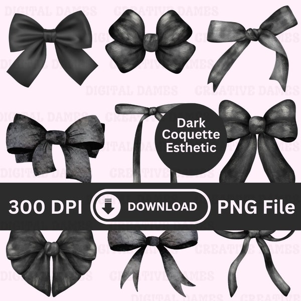 Black Bows PNG, Coquette Home Decor Bow Collage PNG Girly Girl  Bow Aesthetic Trendy Coquette Girlie wall Ribbons, Aesthetic Shirt Design