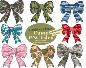 Coquette Girly Girl Preppy Camo bow png mama camouflage vintage Cottagecore Bow Pour femme militaire chasse au canard design manches design DIY