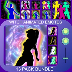 DANCE PARTY EMOTE 13 Pack | Chat Hype | Hype Emotes | Party | Dj | Techno | Fun | Twitch Emotes | Music Emotes | Animated Dance Emote | Sexy