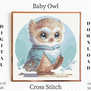 Owl Cross Stitch | Owl Cross Stitch Pattern | Owl Cross Stitch Kit | Owl Embroidery Design | Owl Embroidery Pattern