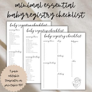 Checklista för minimalistiskt nödvändigt barnregister | Lista över babyartiklar för förstagångsmamma | Viktiga saker för nyfödda | Planeringsmall | Graviditetsplanerare