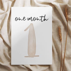 Cartes d'étape mensuelles imprimables pour bébé | Accessoire photo neutre pour bébé | Souvenir nouveau-né | Cartes mémoire | Cadeau baby shower | PDF instantané