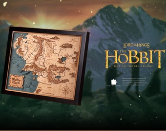 Middle Earth 3D Wood Map