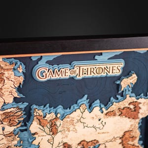 Game of Thrones 3D Map Light - Arte di Westeros altamente dettagliata - Fan art di Thrones
