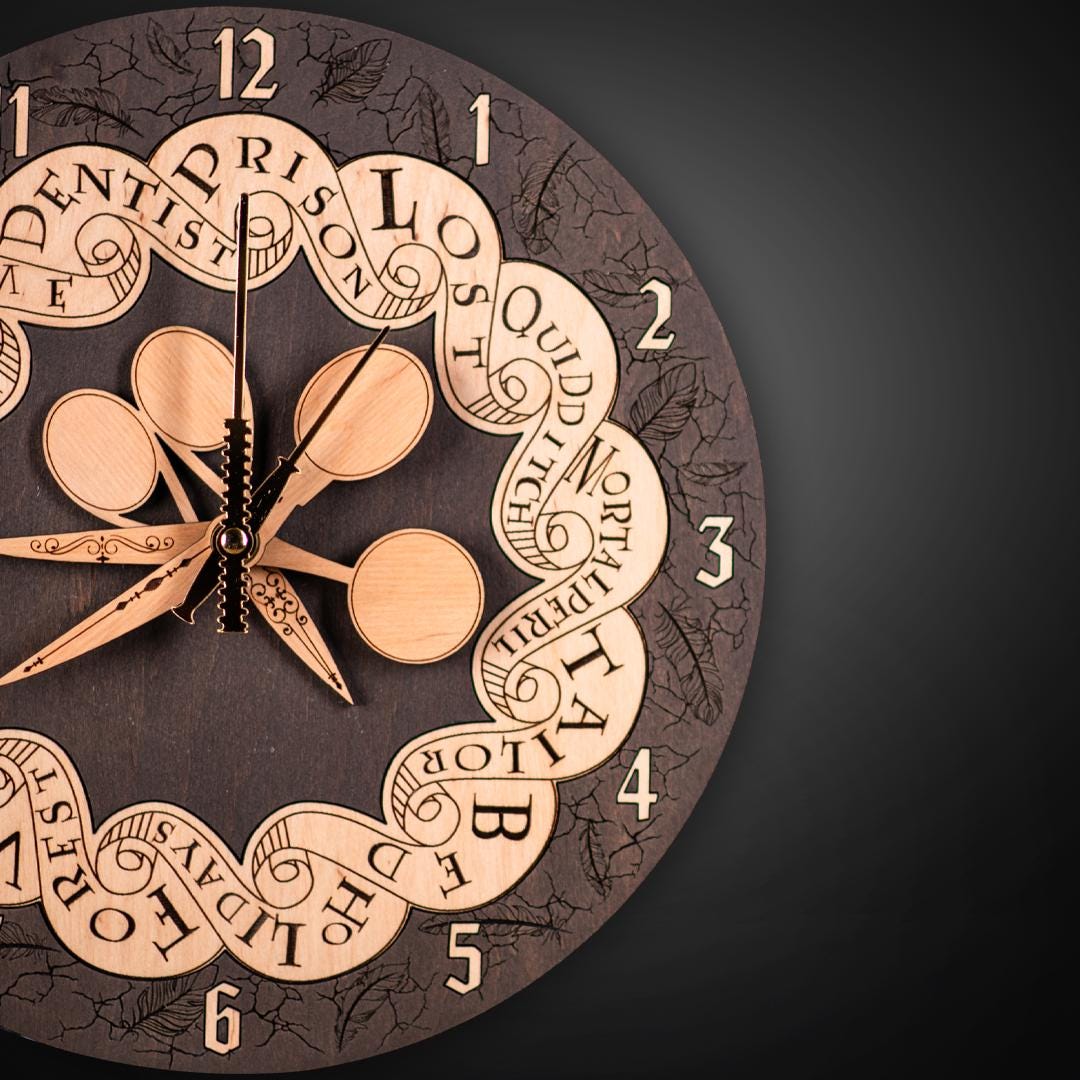 Weasley Family Round Clock Harry Potter Weasley Clock Zewood Etsy