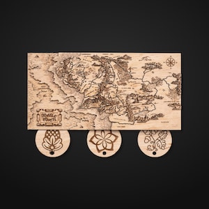 Mittelerde 3D Schlüsselanhänger Natural Edition - Einzigartiges Muttertagsgeschenk - 3D Holz Frau Geschenk