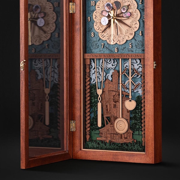 RELOJ DE LA FAMILIA WEASLEY - Regalos perfectos de Harry Potter - Reloj de Harry Potter hecho a mano