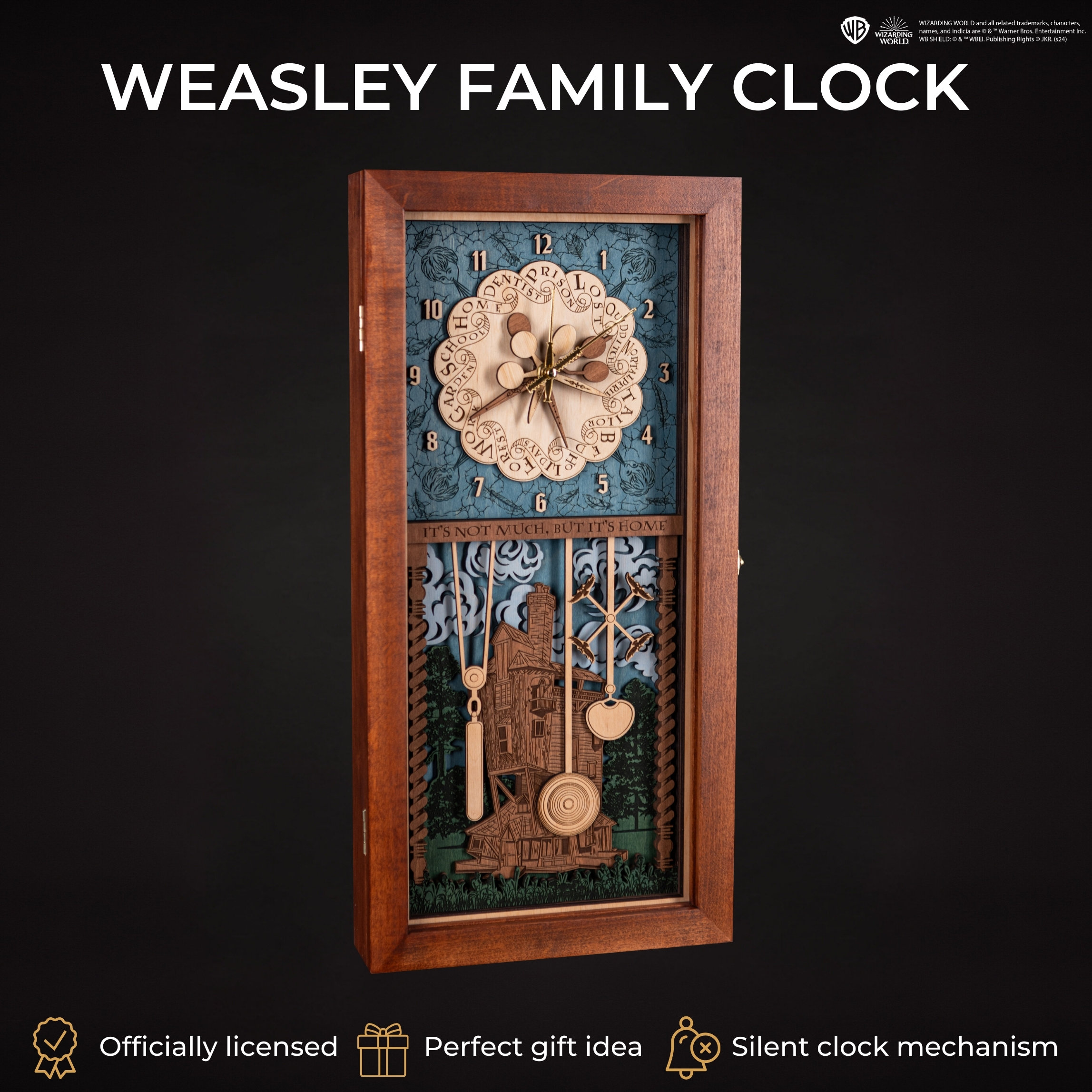 ウィーズリー家のスプーン付き壁掛け時計 - ハリー・ポッターギフト