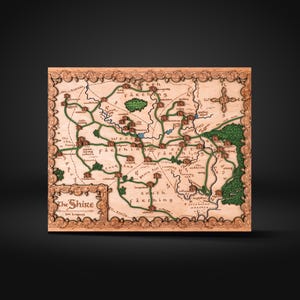 The Shire 3D Holz Poster - Sehr detailliertes Geschenk des Herrn der Ringe - The Shire Hobbit merch