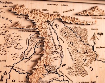 Middle Earth 3D Wood Map