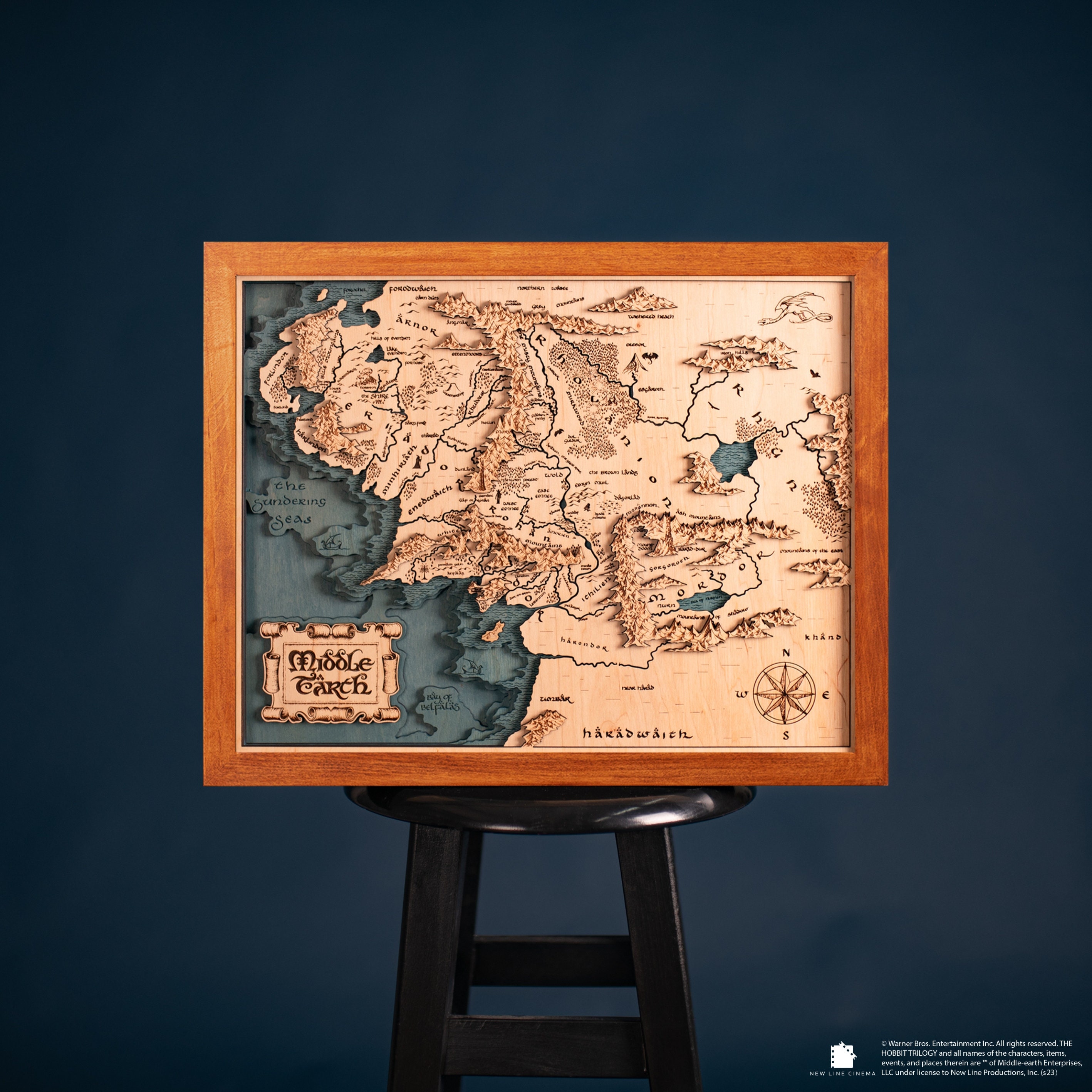 Middle Earth ローハンハウス×3 Middle Earth 3D Wood Map - Etsy