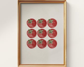 Tomato Kitchen Print: Mediterranean Food Art (Digital Download