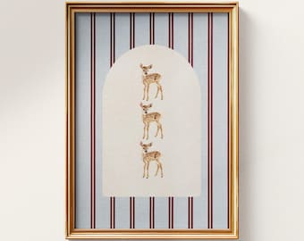 Deer Nursery Digital Print, Woodland Wall Art, Girl/Boy Nursery Decor
