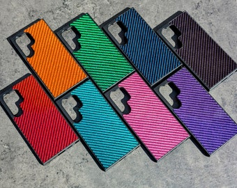 Colored Carbon Fiber Galaxy Phone Case | Handmade Real Carbon Fiber | Samsung Galaxy S25, Galaxy S24, Galaxy S23, Galaxy S22