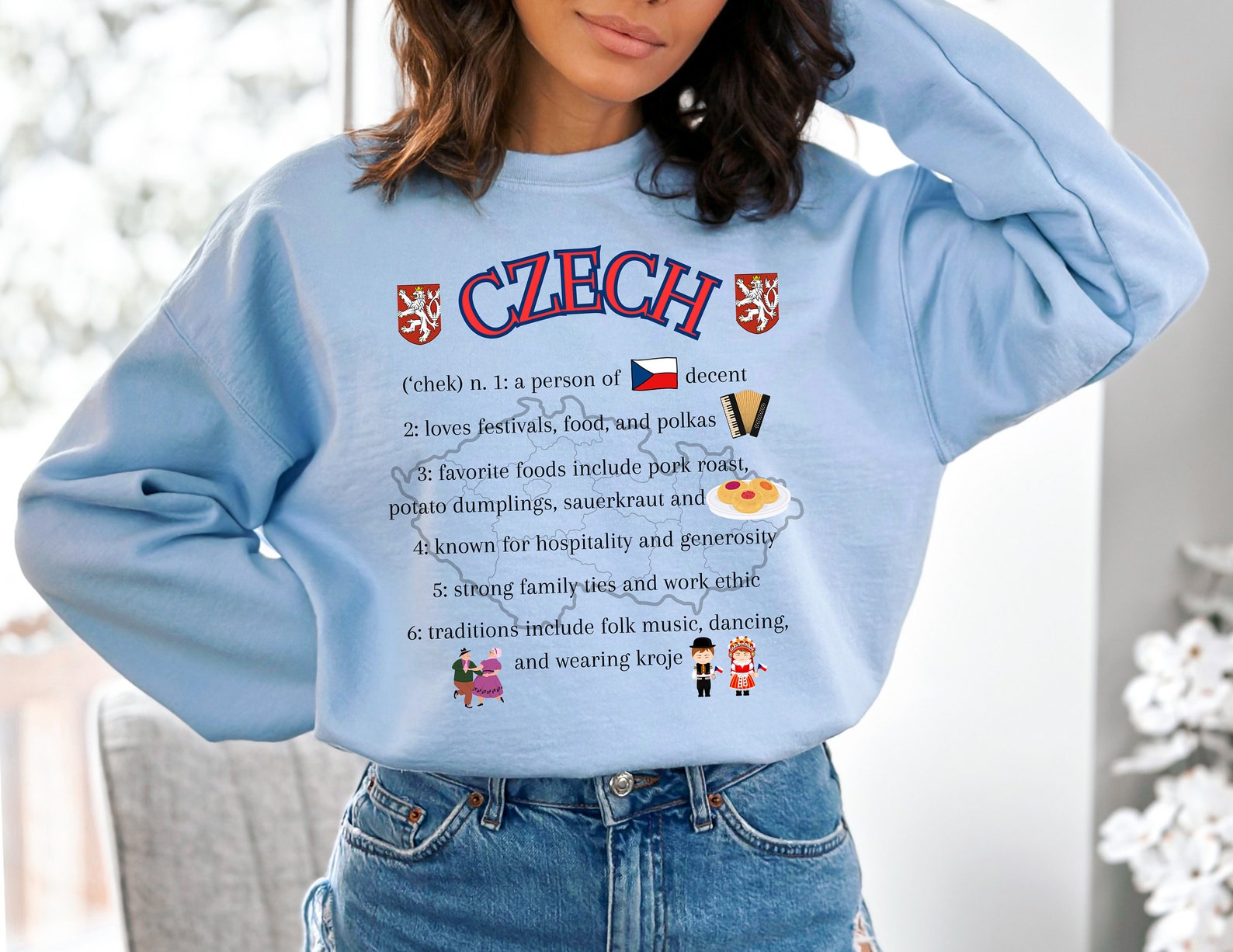 Czech Definition Sweatshirt Czech Shirt Czech Heritage Etsy