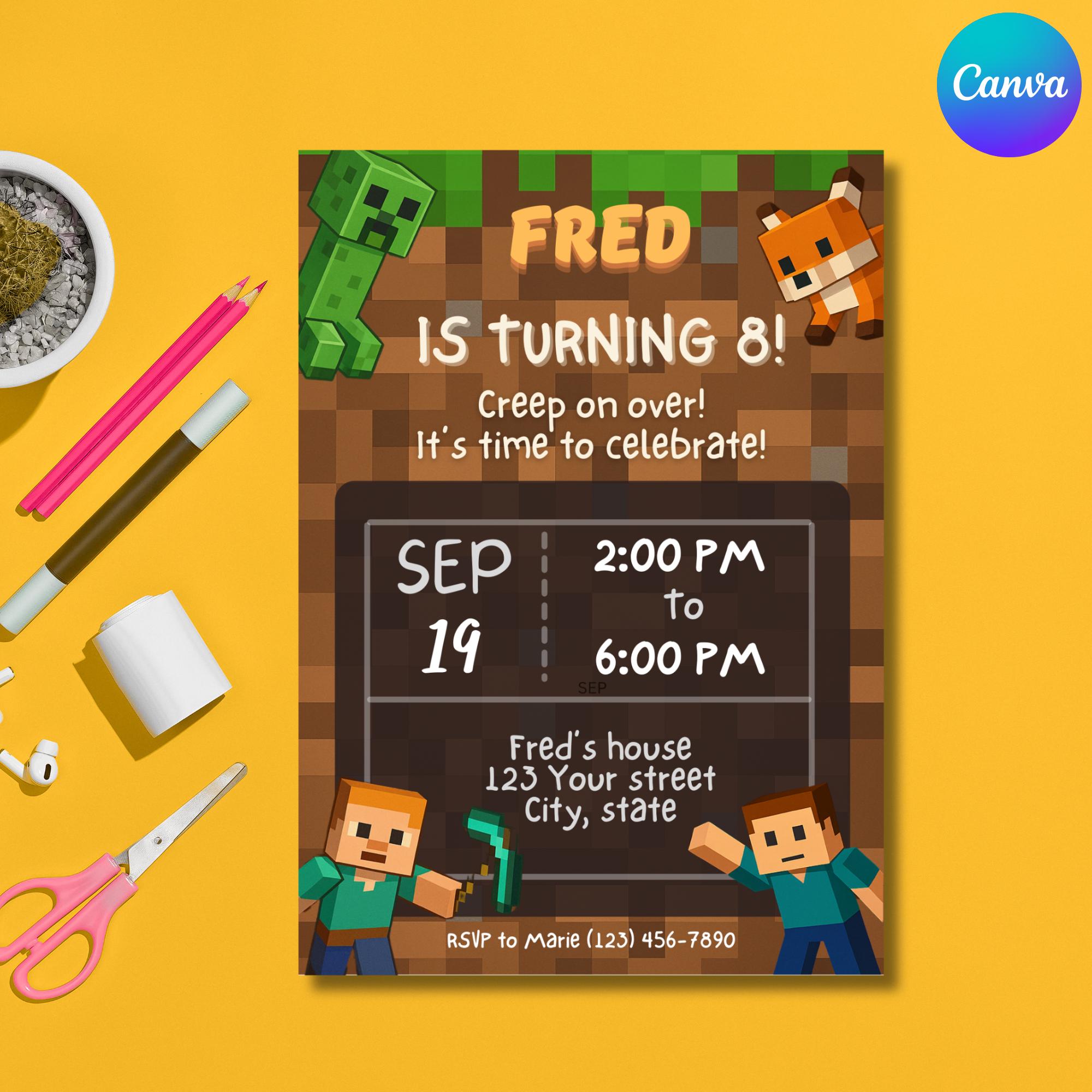 Minecraft Digital Invite