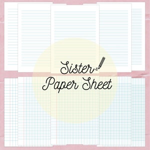 Printable Lined, Graph Grid Paper | A4 |  20 Pages