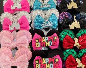 DISNEY Minnie Mouse Ears Hair Scrunchies.