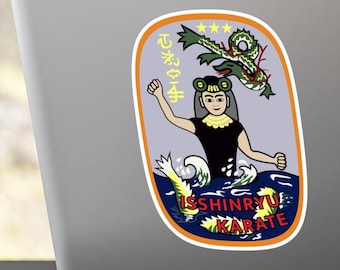 Mizugami vinyl decal, megami sticker, Isshinryu karate gift