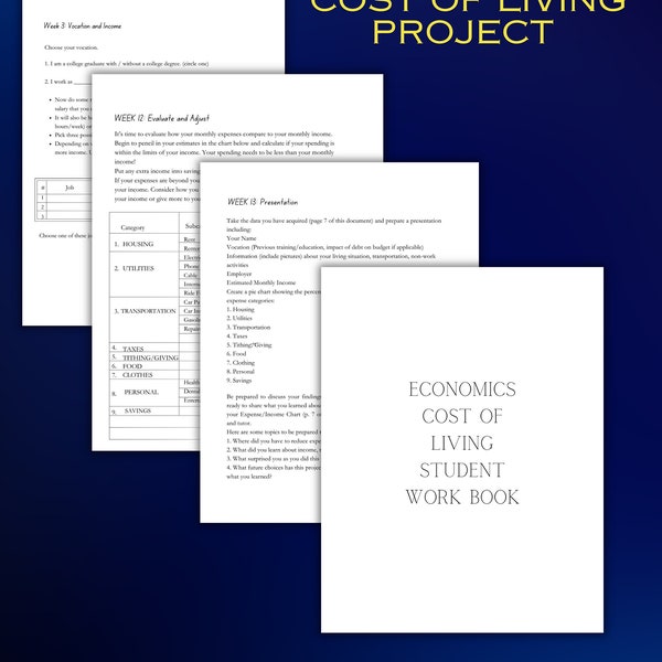 Challenge I Economics: Cost of Living Student Workbook