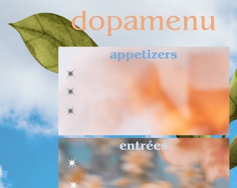 Dopamine Menu | Printable Dopamenu | ADHD Self Care
