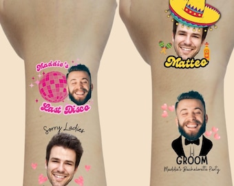 Custom Face Temporary Tattoos: Bachelorette Party Favors
