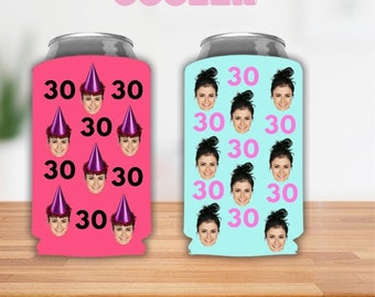 Personalized Photo Can Cooler: Custom Birthday or Bachelorette Party Favors