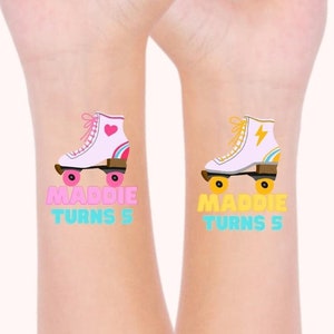 Roller Skates Birthday, Roller Skates Tattoos, Roller Skates Party Favors, Roller Skates Birthday Party, Birthday Tattoos, Custom Tattoos