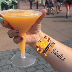 Snacking around World Tattoo, Epcot World Showcase, Disney temporäres Tattoo, Snacking Checkliste, Snack around World Tour, Essen & Wein