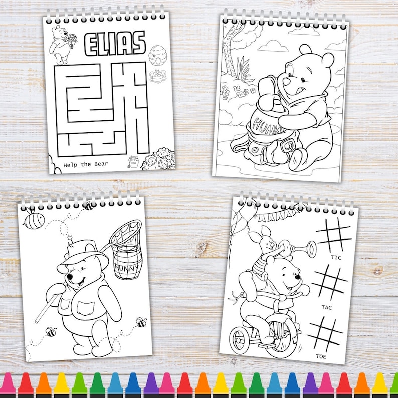 Winnie the Pooh, Winnie the Pooh Mini Coloring Book and Crayons, Winnie