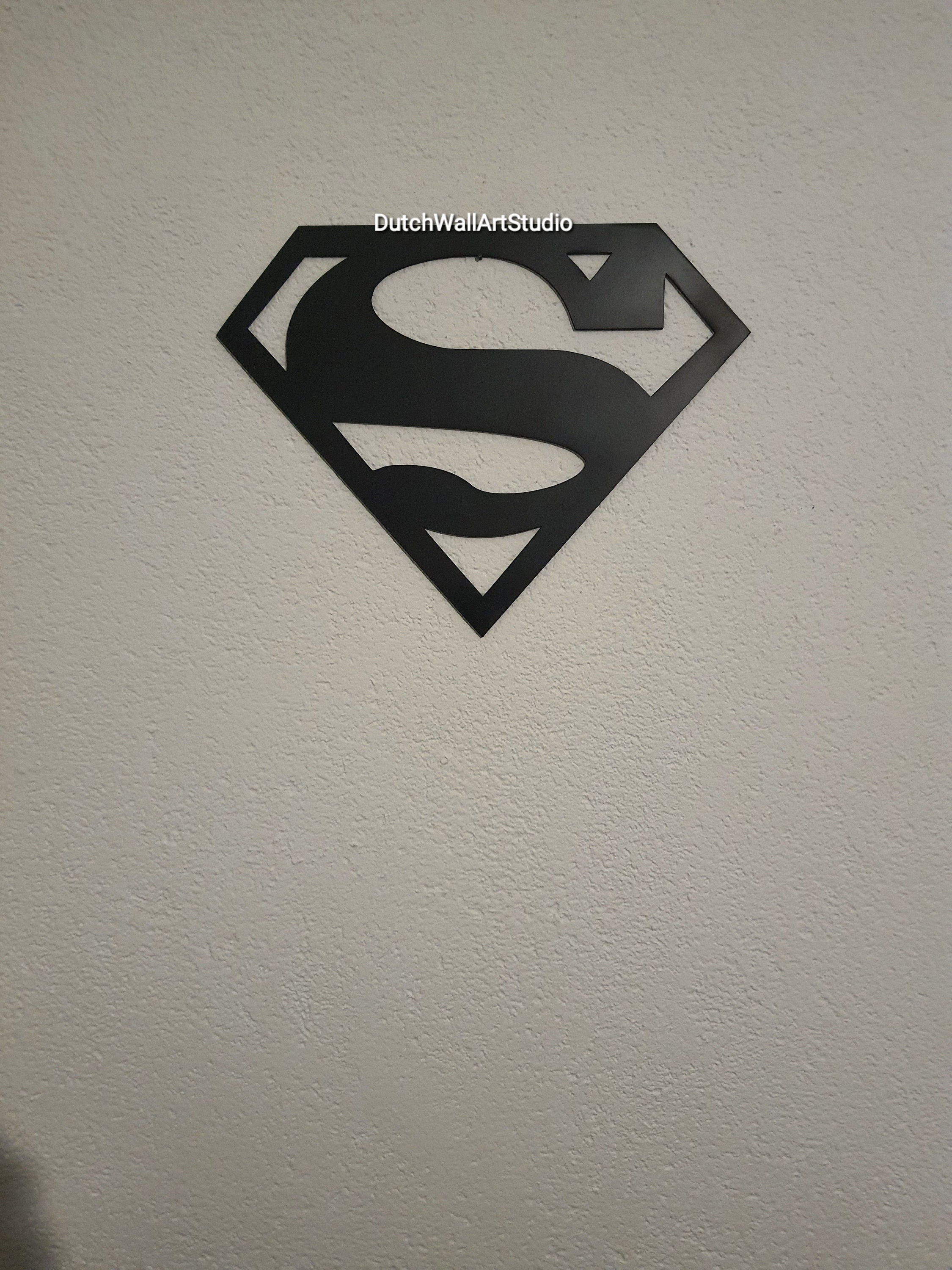 Superman Logo Wall Art Fan Art Wall Decoration Wall Art Etsy
