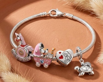 New Baby Charm, 925 Silver Turtle Cat Unicorn Heart Dangle, Choose Your Style