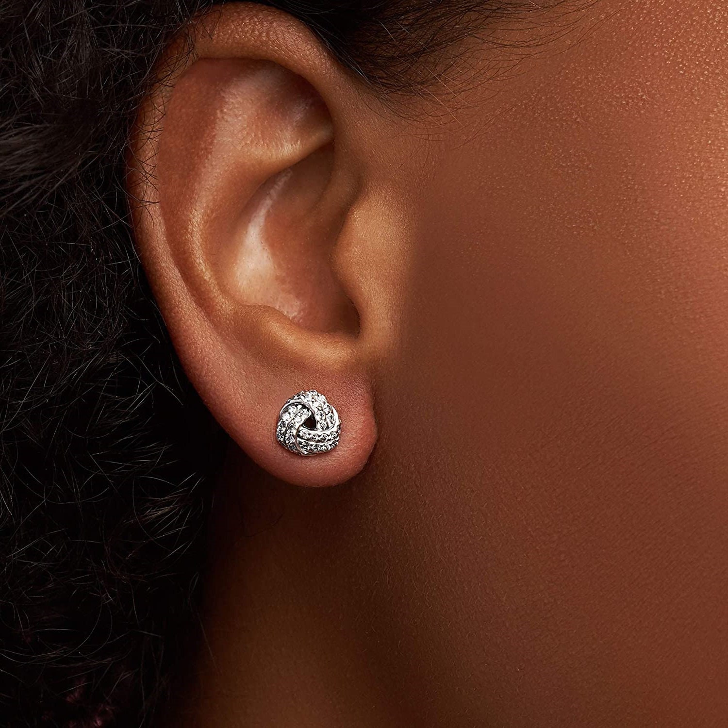 Love Knots Stud Earrings Silver Knotted Earrings: ALE Signature