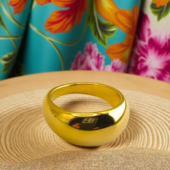 Classic Chunky Dome Ring, Statement Jewellery, Bo… - image 2
