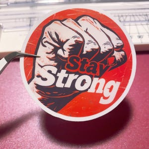 Stickers vinyles Stay Strong, Stickers imperméables, Stickers mèmes, Stickers pour ordinateurs portables, camion, bouteille d'eau, bagages, skateboards, téléphones, cadeau