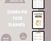 Guinea Pig Food Planner | Printable Feeding Schedule | Pet Feeding Tracker PDF