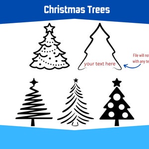 Christmas Tree Svg Bundle, Christmas Tree Svg, Christmas Clipart, Christmas Tree Png, Christmas Digital, Cricut, Silhouette